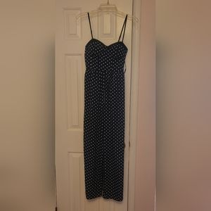 Band of Gypsy Navy Blue Polka Dot Jumpsuit
